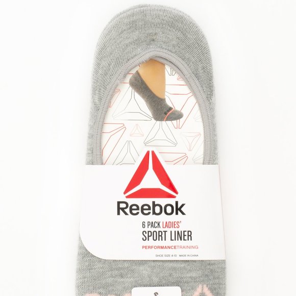 Ladies Reebok Sport Liner Performance 6 Pack Socks - Picture 3 of 3